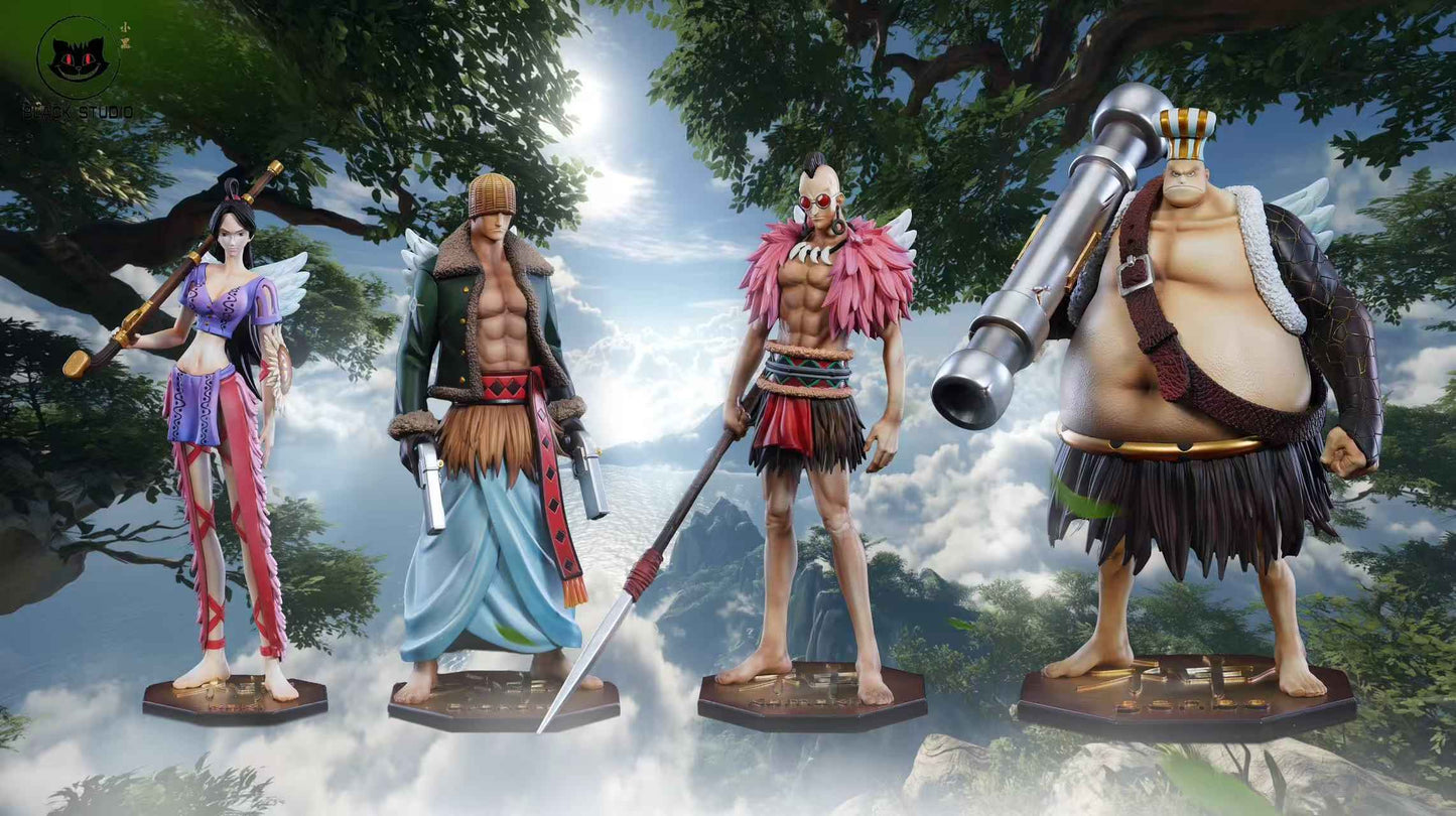 One Piece Black Studio Raki & Braham & Kamakiri & Genbo Resin Statue