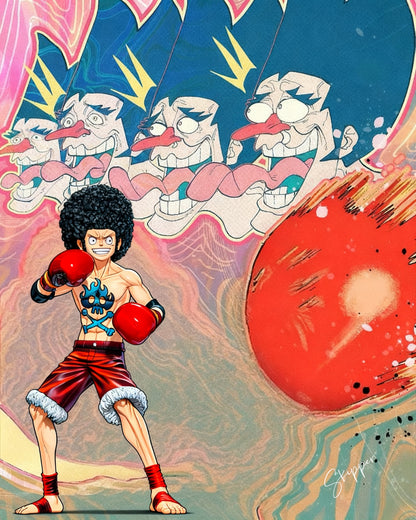 One Piece Ghost & Gold Studio Afro Monkey D. Luffy Resin Statue