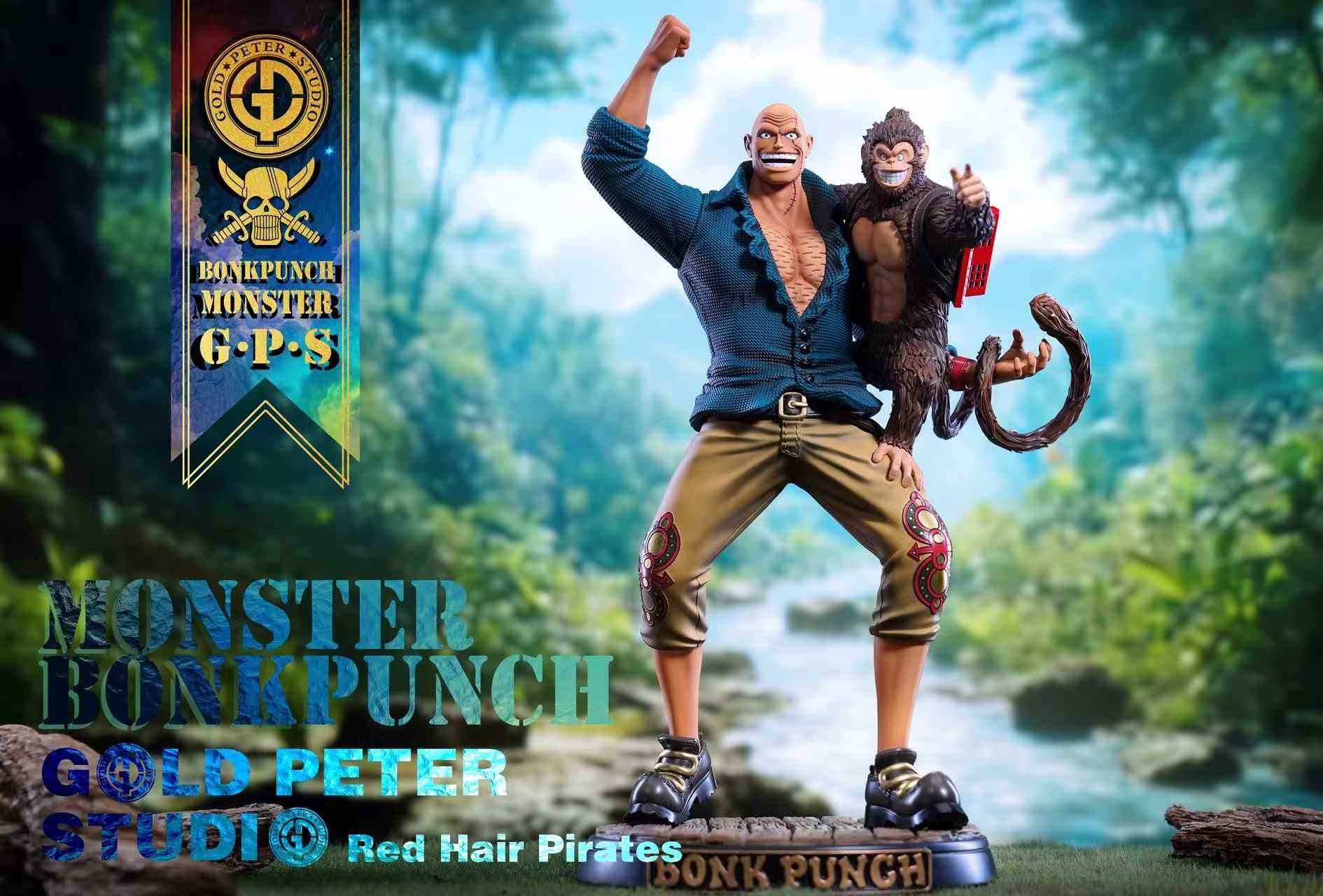 One Piece Gold Peter Studio "GPS" Bonk Punch & Monster Resin Statue
