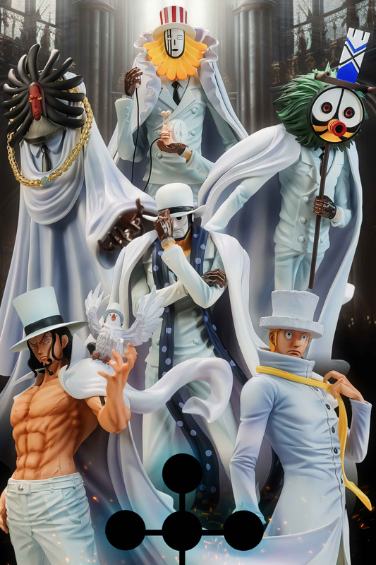 One Piece Long Hu Studio SET CP0 Joseph, Gismonda, Maha & Guernika Resin Statues