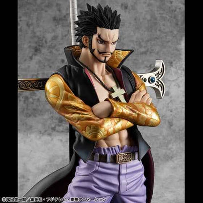 One Piece MegaHouse Dracule Mihawk Excellent Model Portrait Of Pirates DX 1/8 Ver. R Licensed PVC Figure
