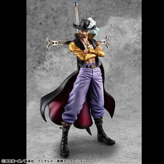 One Piece MegaHouse Dracule Mihawk Excellent Model Portrait Of Pirates DX 1/8 Ver. R Licensed PVC Figure