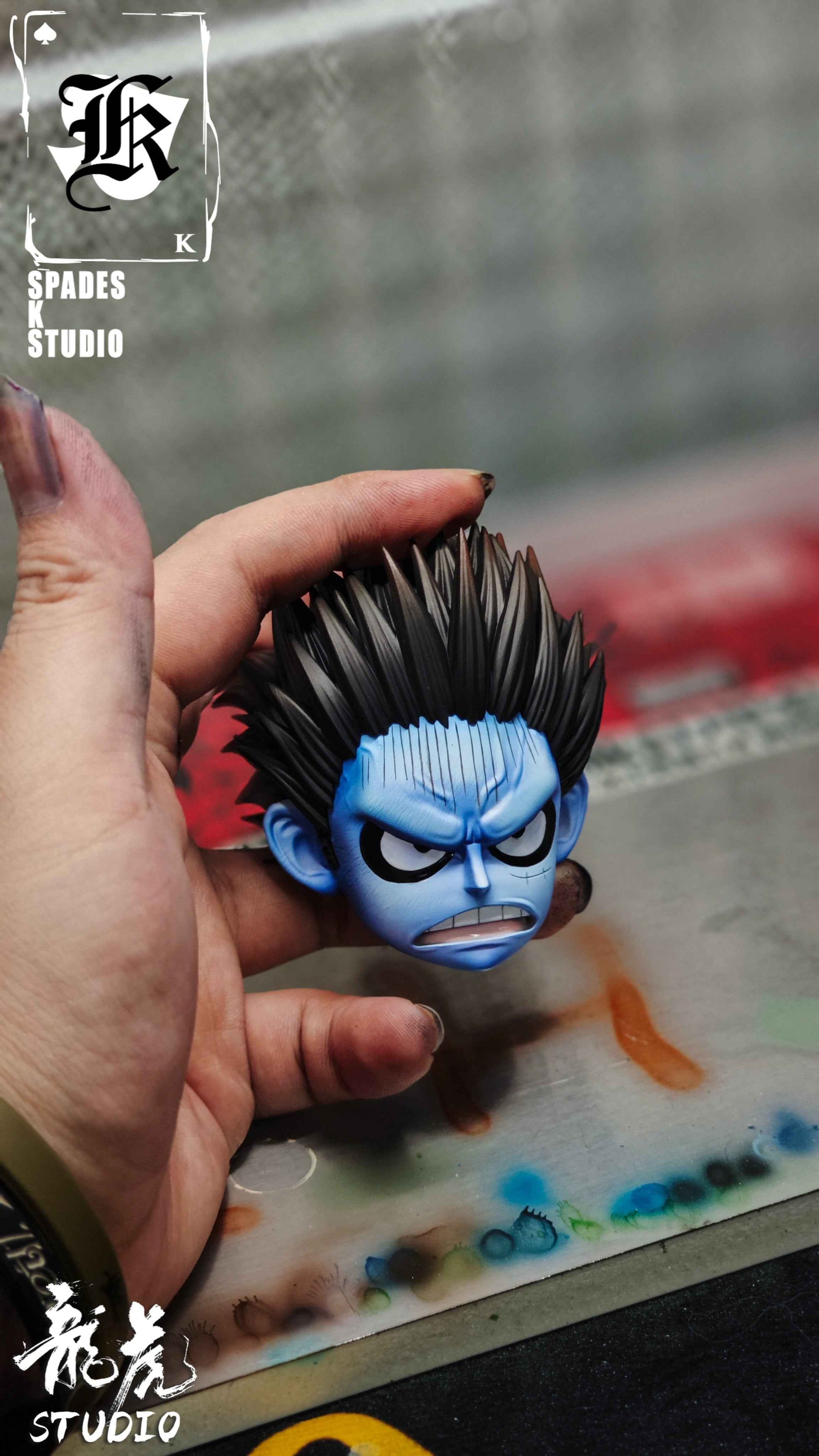 One Piece Spades K "SPK" Studio Nightmare Monkey D. Luffy Resin Statue