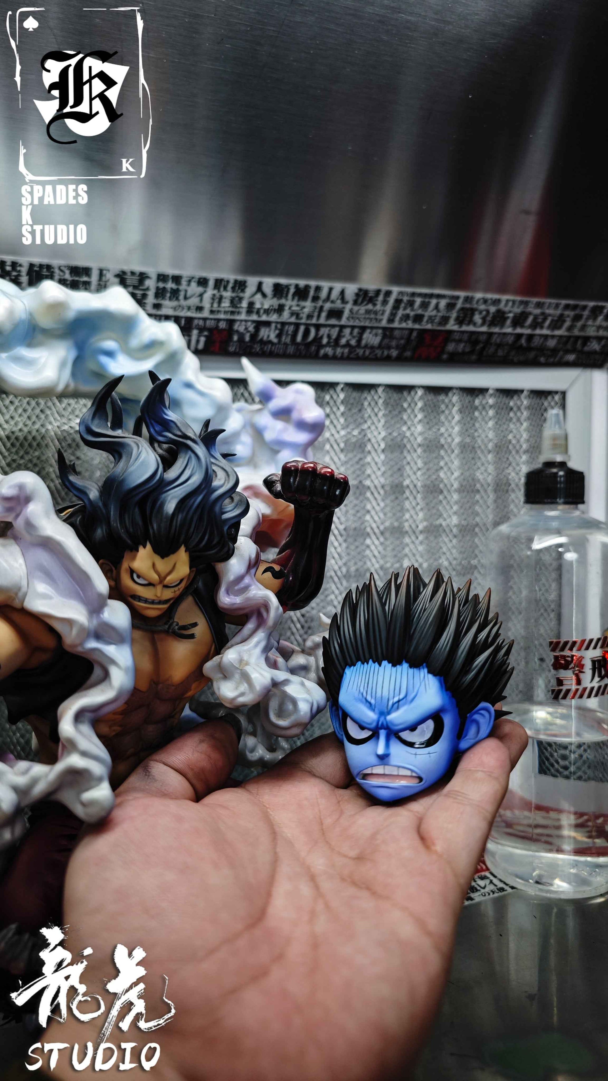 One Piece Spades K "SPK" Studio Nightmare Monkey D. Luffy Resin Statue