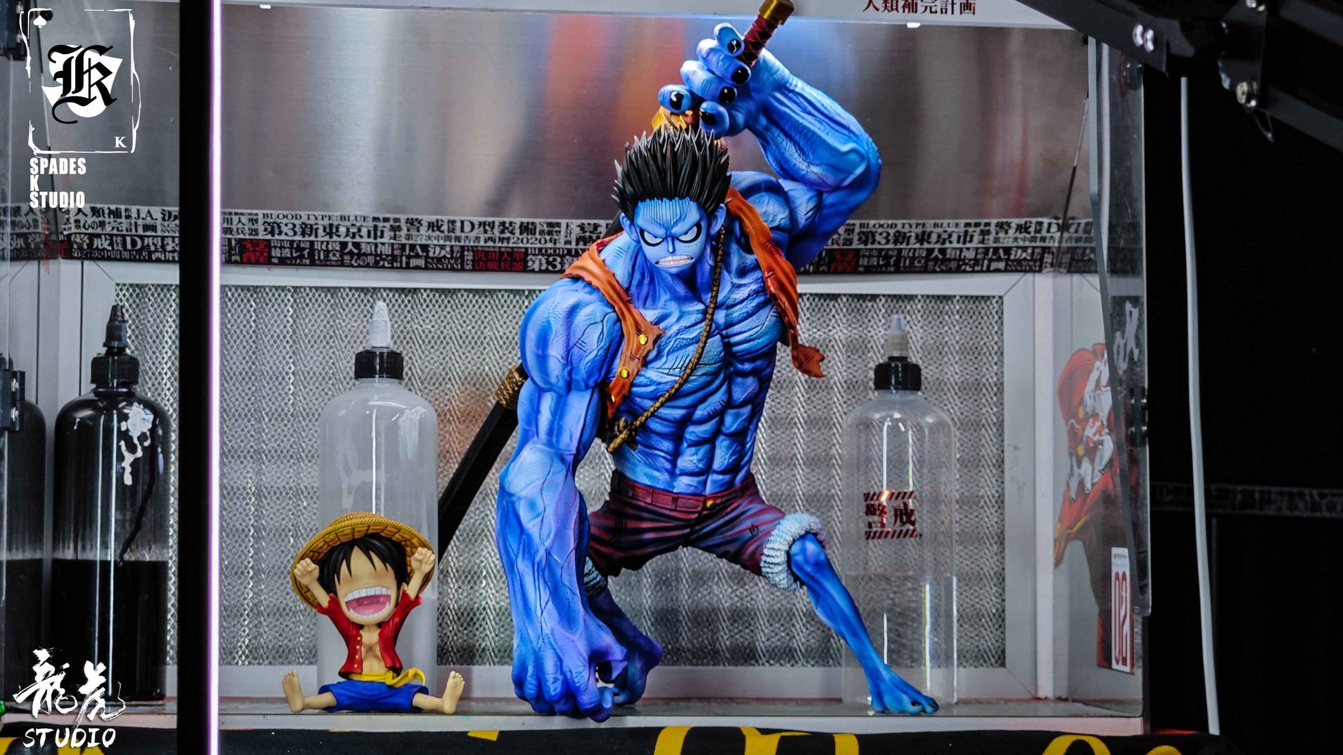 One Piece Spades K "SPK" Studio Nightmare Monkey D. Luffy Resin Statue