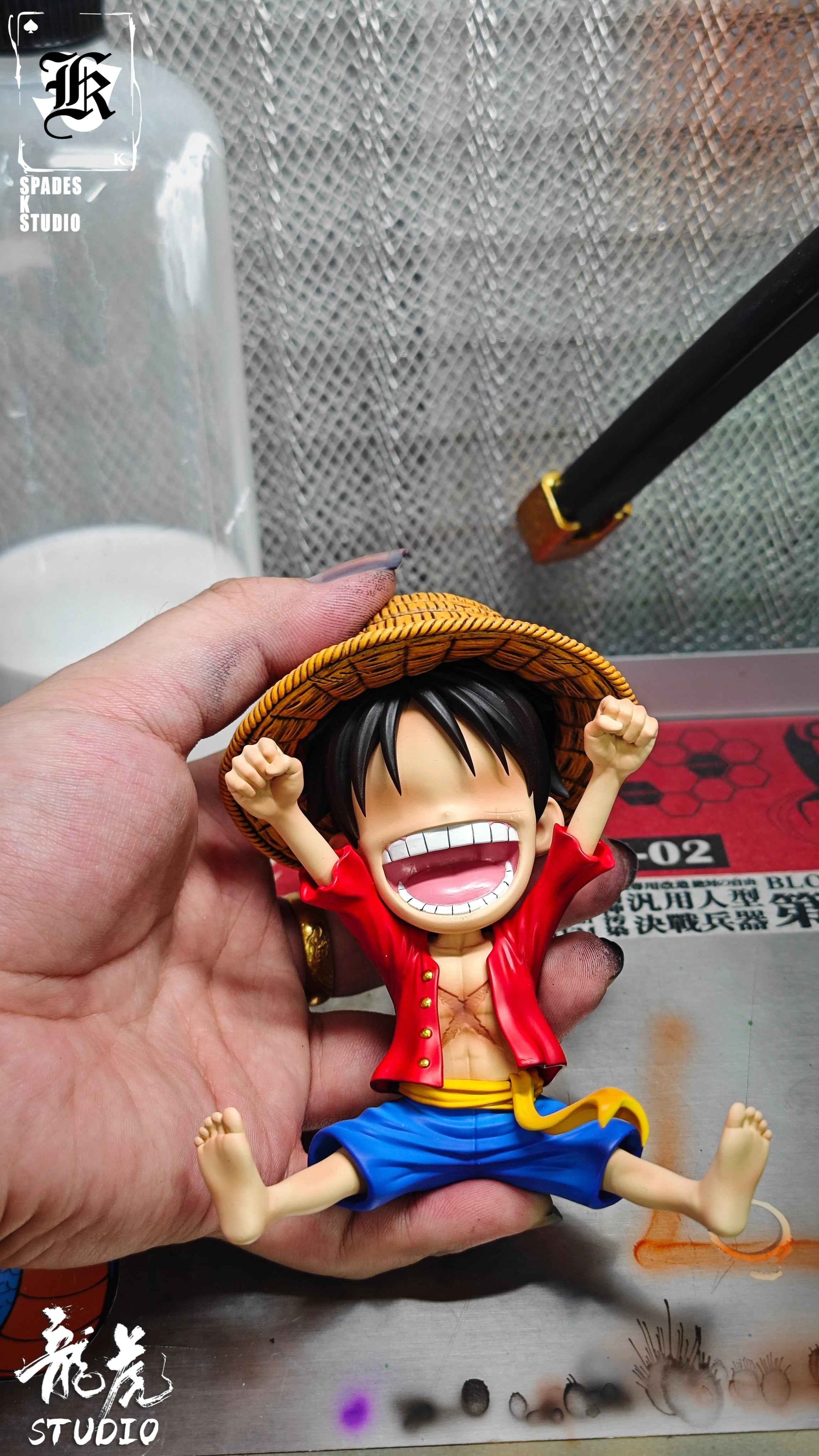 One Piece Spades K "SPK" Studio Nightmare Monkey D. Luffy Resin Statue