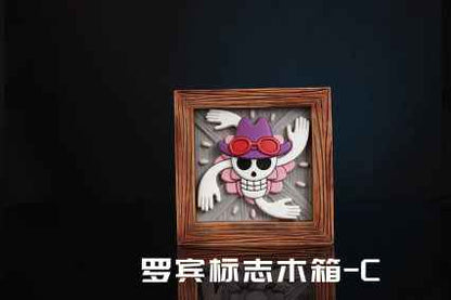 One Piece UNO Studio Emblem Wooden Boxes Resin Statue