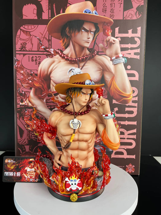 One Piece UNO Studio Portgas D. Ace Gol D. Ace Bust Resin Statue