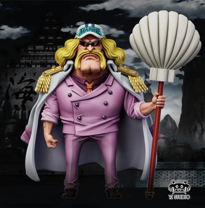 One Piece Yz Studio  Marine Vice Admiral Pomsky WCF Scale Resin Statue