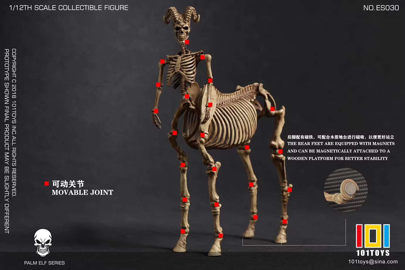 Original Design 101Toys PALM ELF SERIES Skeleton movable horse series set 1/12 Licensed Action Figure