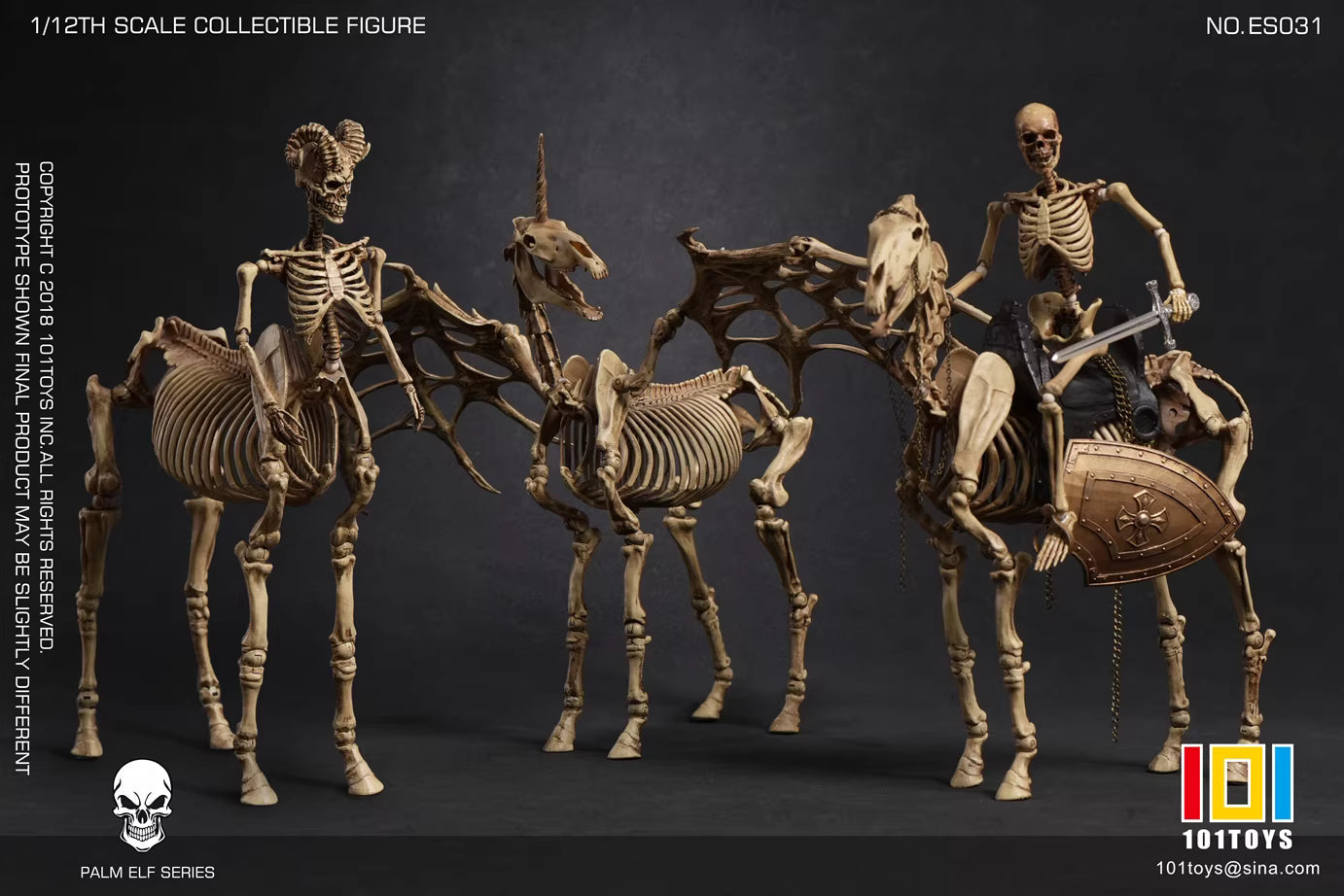 Original Design 101Toys PALM ELF SERIES Skeleton movable horse series set 1/12 Licensed Action Figure