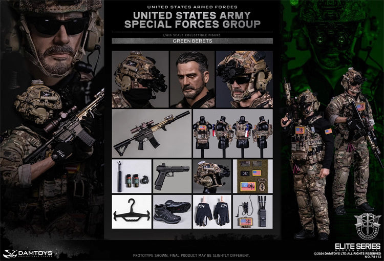 Original Design DAMTOYS U.S. Army Special Forces Group “Green Beret” NO.78112 1/6  Licensed Action Figure