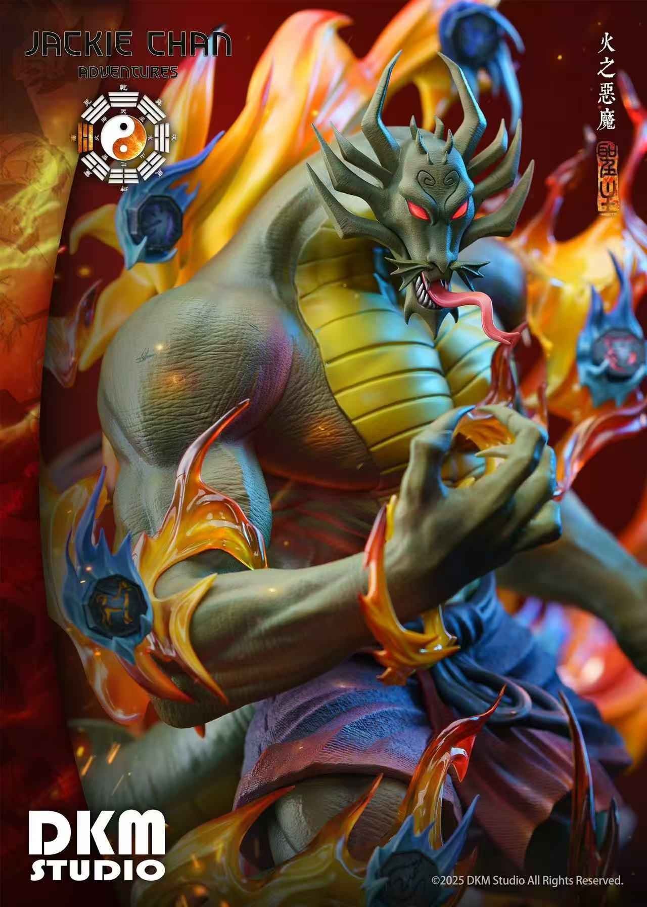 Jackie Chan Adventures DKM Studio Demon of Fire Shendu Resin Statue