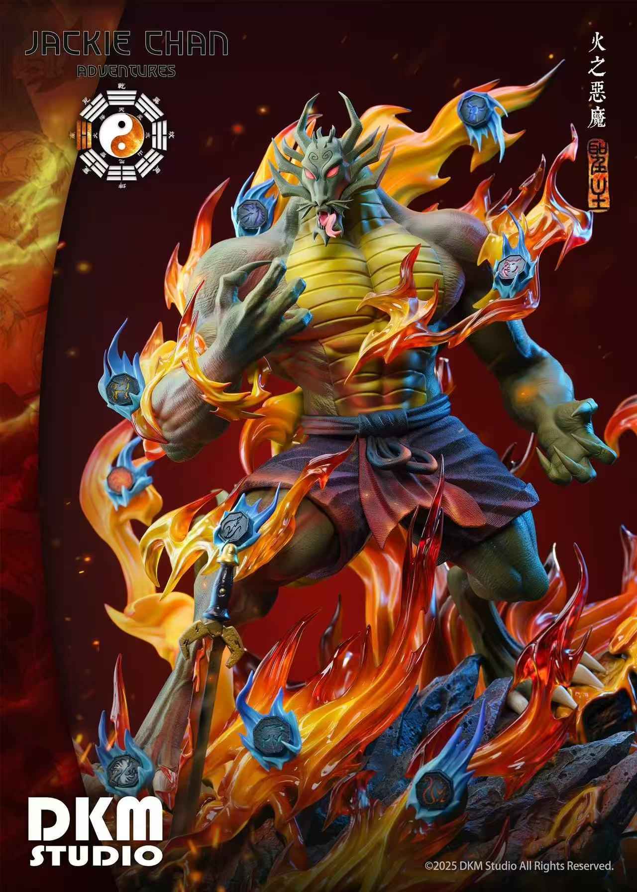 Jackie Chan Adventures DKM Studio Demon of Fire Shendu Resin Statue