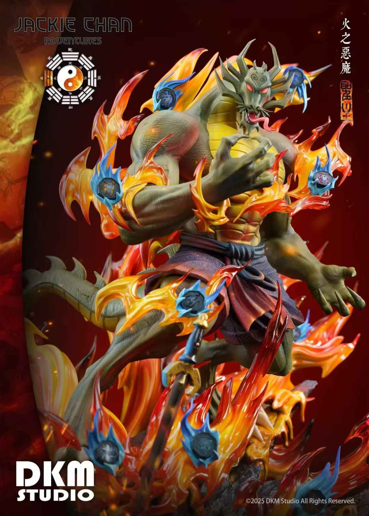 Jackie Chan Adventures DKM Studio Demon of Fire Shendu Resin Statue