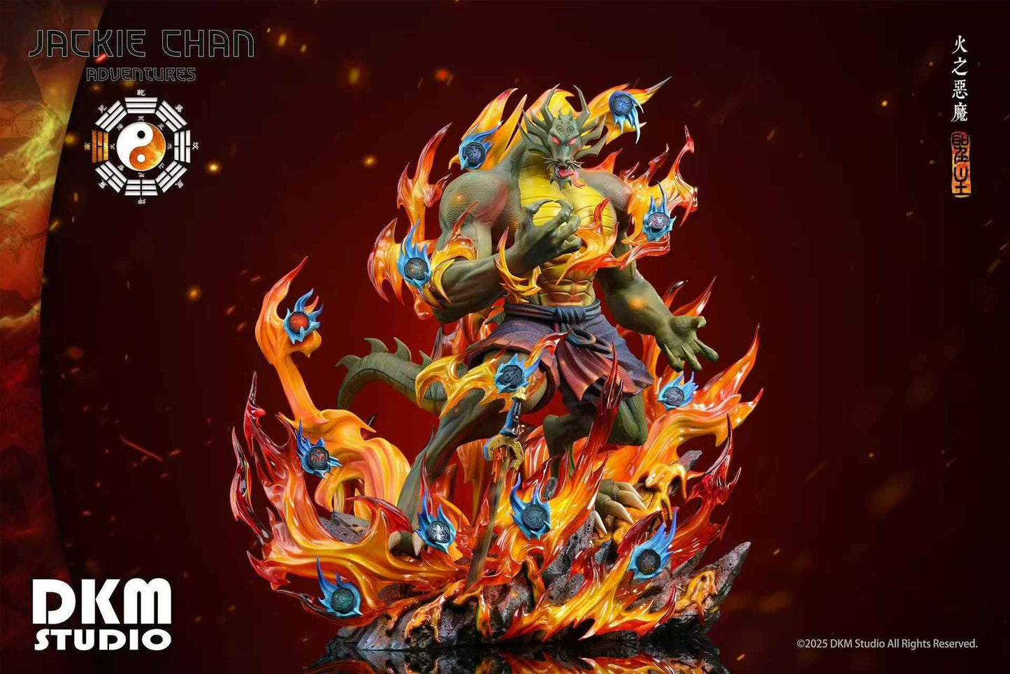 Jackie Chan Adventures DKM Studio Demon of Fire Shendu Resin Statue