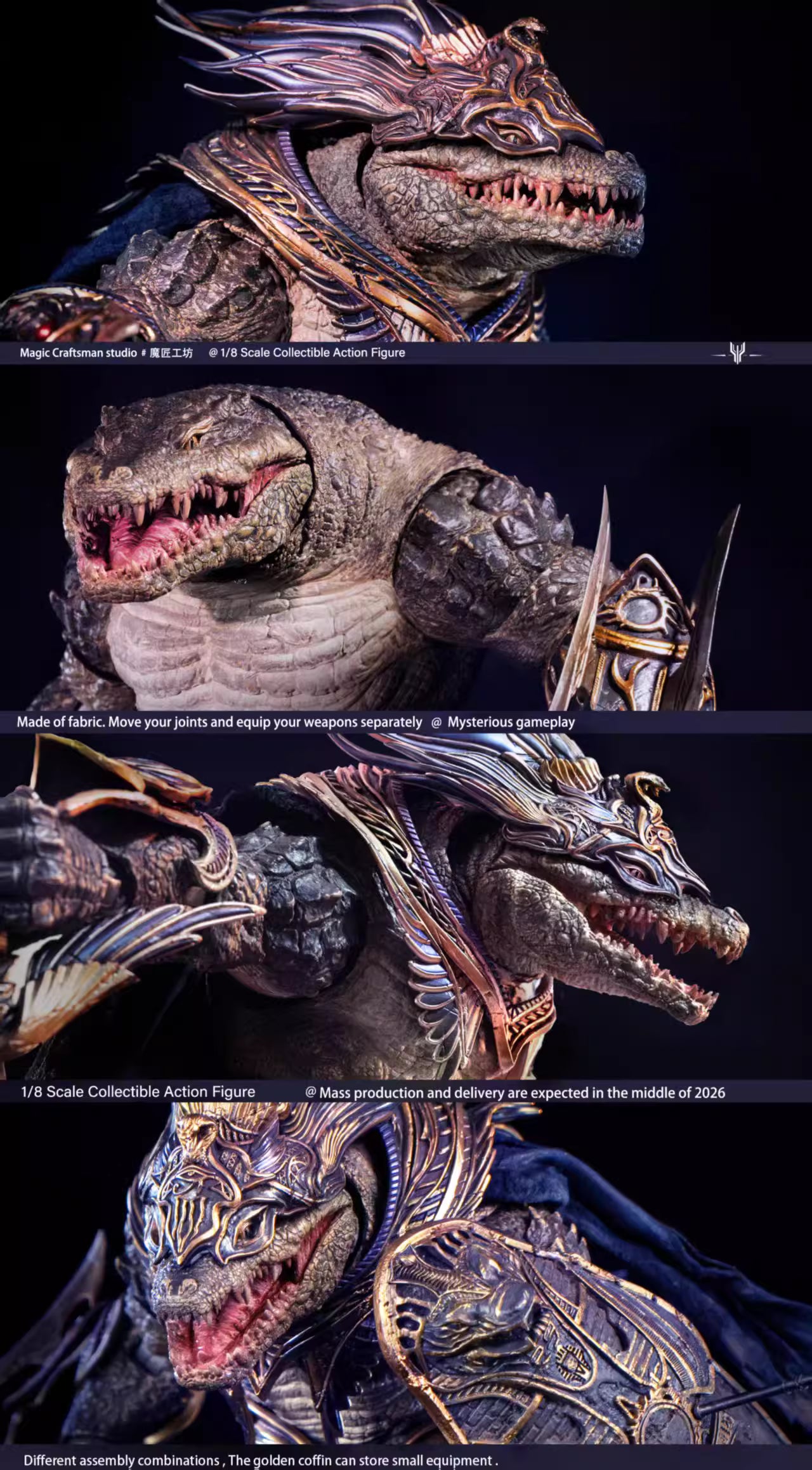 Original Design Magic Craftsman Studio Egypt Sobek Desert Giant Crocodile 1/12 Licensed Action Figure