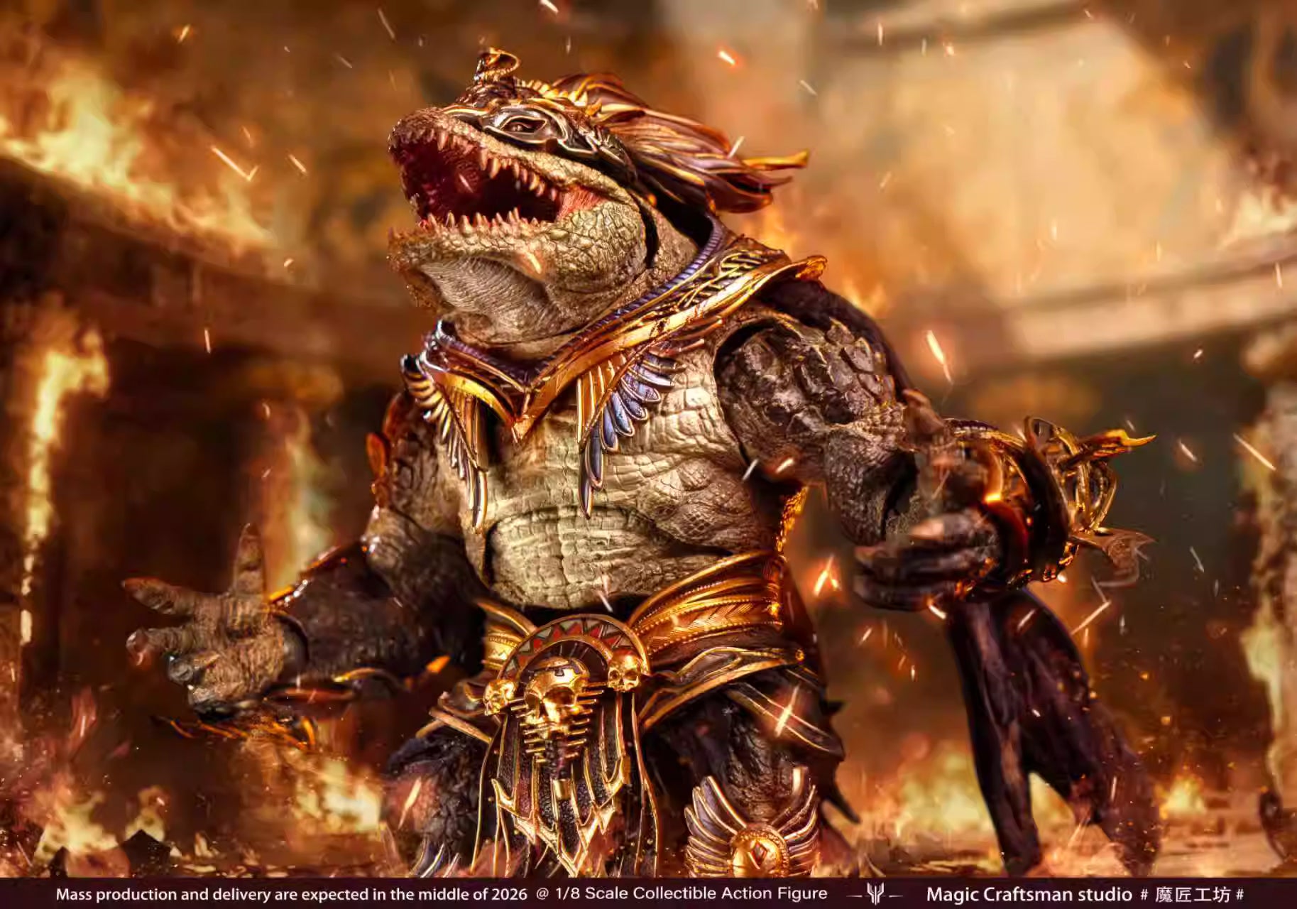 Original Design Magic Craftsman Studio Egypt Sobek Desert Giant Crocodile 1/12 Licensed Action Figure