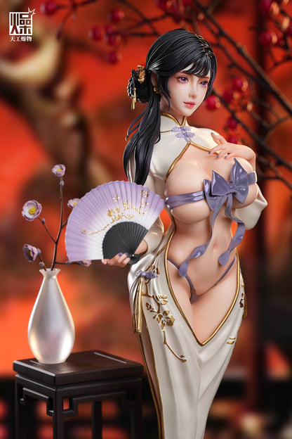 Original Design TGZW Studio Cheongsam Red Apricot Licensed Resin Statue