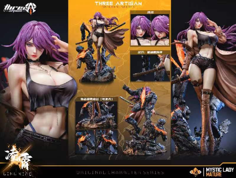 Original Design Three Artisan Studio DeadPrince Illustrations Mystic Mature Lady Series Ling Xiao 1/4 Licensed Resin Statue (PayPal Fees and Shipping Costs Included)