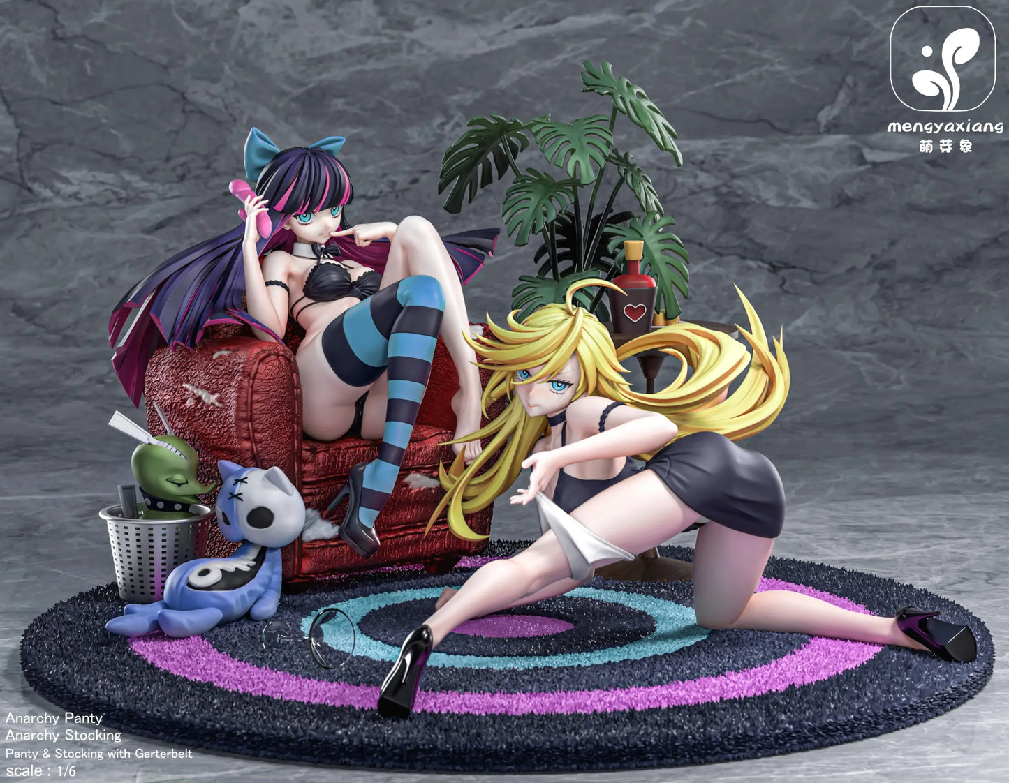 Panty & Stocking with Garterbelt Meng Ya Xiang Studio Stocking Anarchy & Panty Anarchy Resin Statue