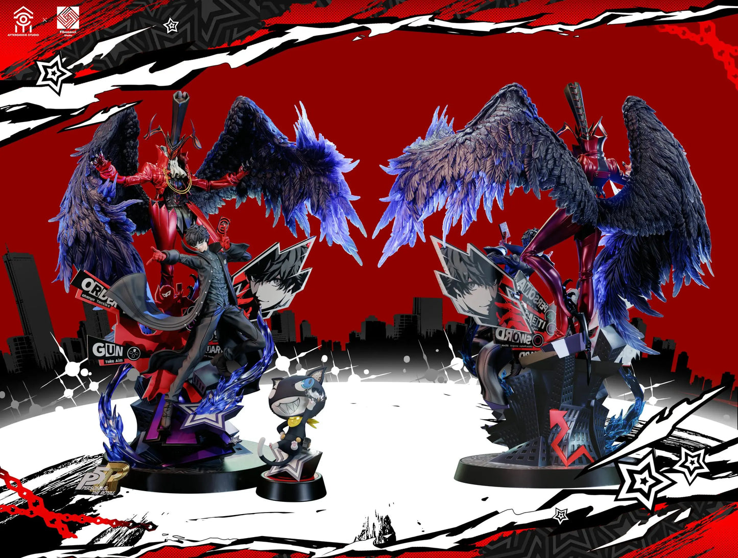 Persona 5 Aftershock & Fibonacci Studio Royal Ren Amamiya Joker & Arsène Licensed Resin Statue