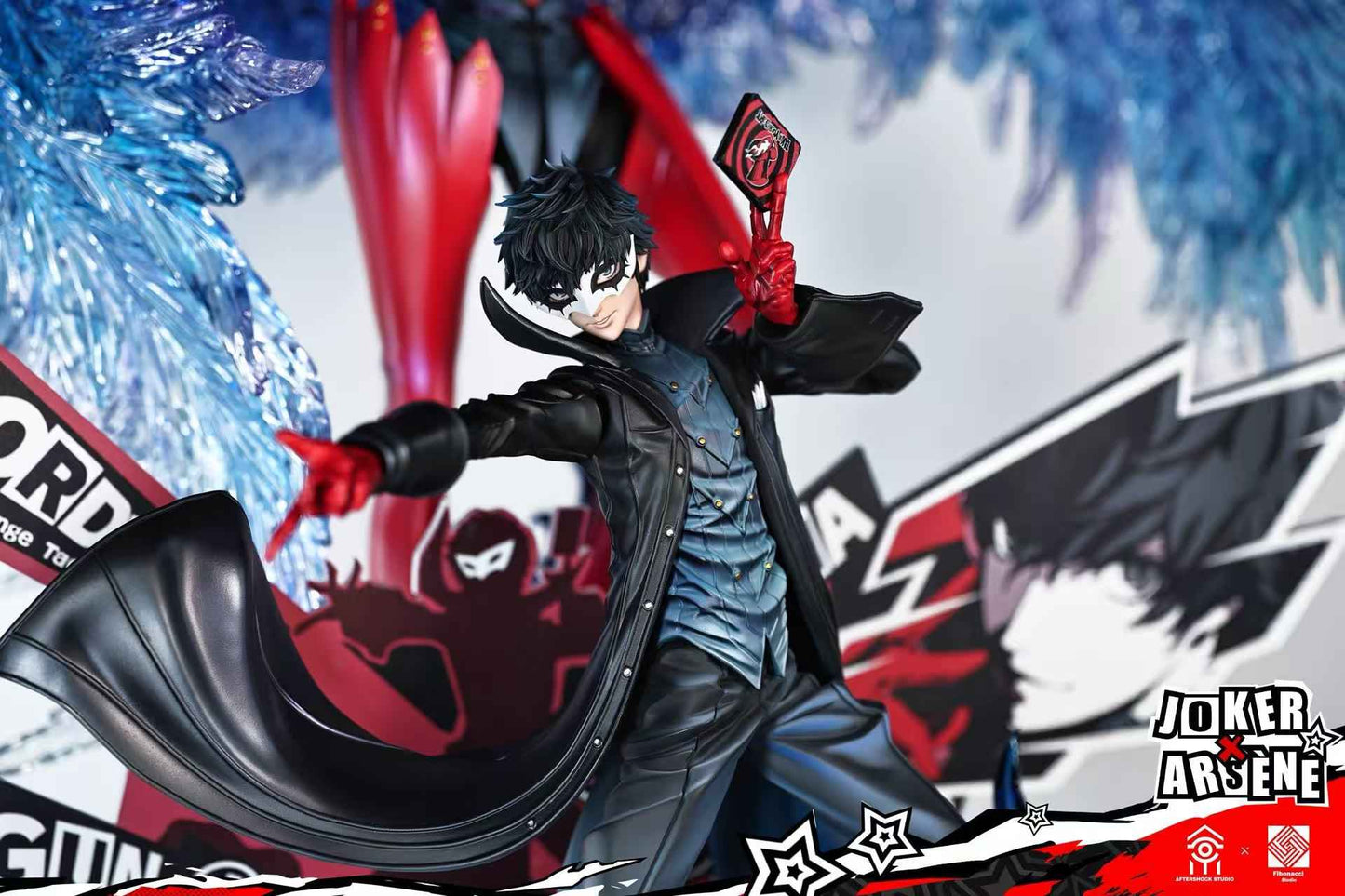 Persona 5 Aftershock & Fibonacci Studio Royal Ren Amamiya Joker & Arsène Licensed Resin Statue