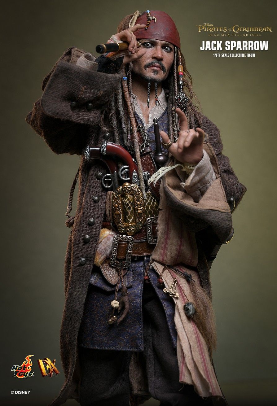 Pirates of the Caribbean Hot Toys Jack Sparrow DX37 DX38 DX39AE Licensed Action Figure