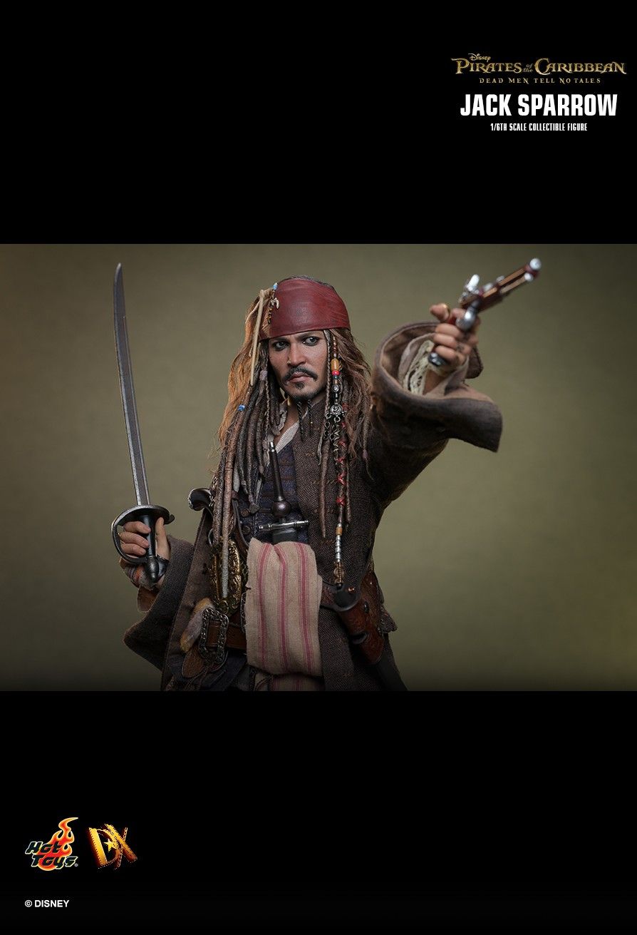 Pirates of the Caribbean Hot Toys Jack Sparrow DX37 DX38 DX39AE Licensed Action Figure