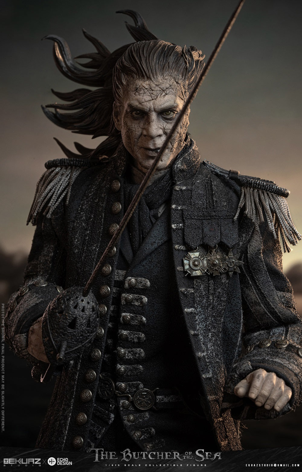 Pirates of the Caribbean EKUAZ STUDIO & ECHO DESIGN Captain Armando Salazar Sea Butcher EKS013 1/6 Action Figure (3rd party)
