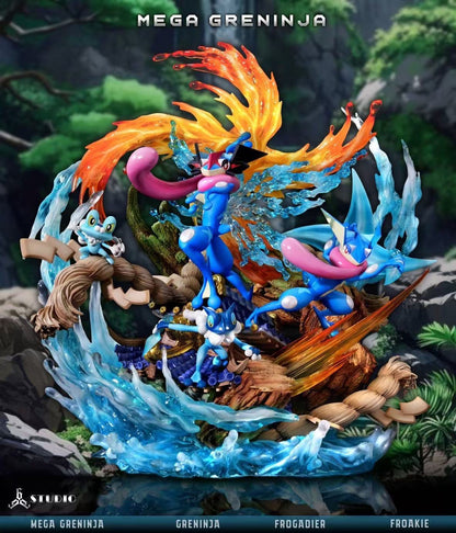 Pokémon 666 Studio Mega Greninja Water Shuriken All Out Resin Statue