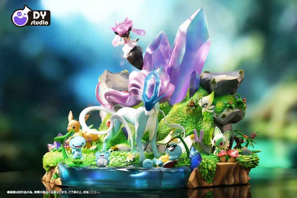 Pokémon DY Studio Suicune and Pokémon in the Afternoon Sun Resin Statue