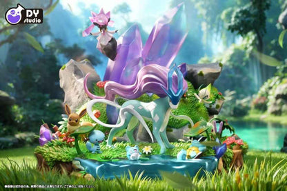 Pokémon DY Studio Suicune and Pokémon in the Afternoon Sun Resin Statue