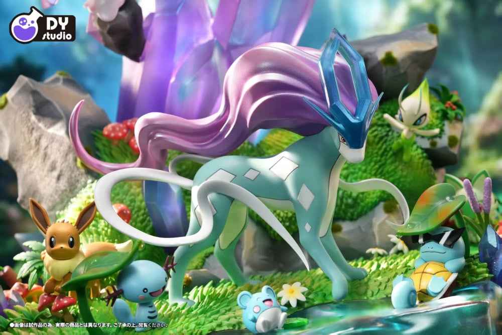 Pokémon DY Studio Suicune and Pokémon in the Afternoon Sun Resin Statue