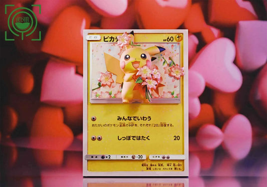 Pokémon Geisha Studio Bouquet Pikachu "Pokémon Card"  Resin Statue