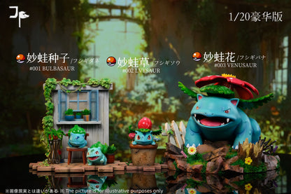 Pokémon JP Studio Urban Ecology 1/20 Bulbasaur Evolution Line Resin Statue