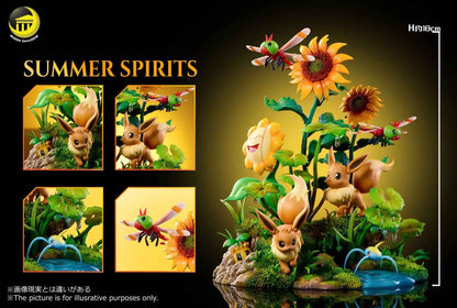 Pokémon Moon Shadow Studio Pikachu & Eevee Resin Statue
