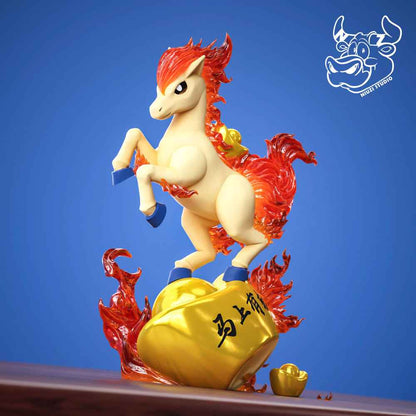 Pokémon NIUZI Studio Ponyta Instant Wealth Resin Statue