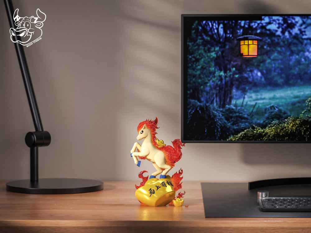 Pokémon NIUZI Studio Ponyta Instant Wealth Resin Statue
