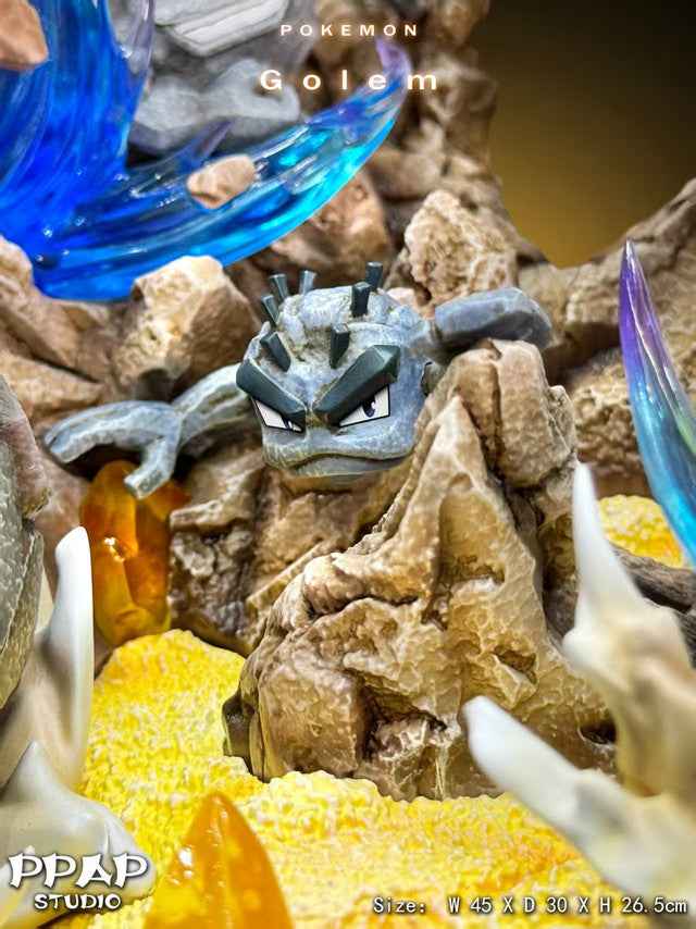 Pokémon PPAP Studio Golem Family Evolution Collection Resin Statue