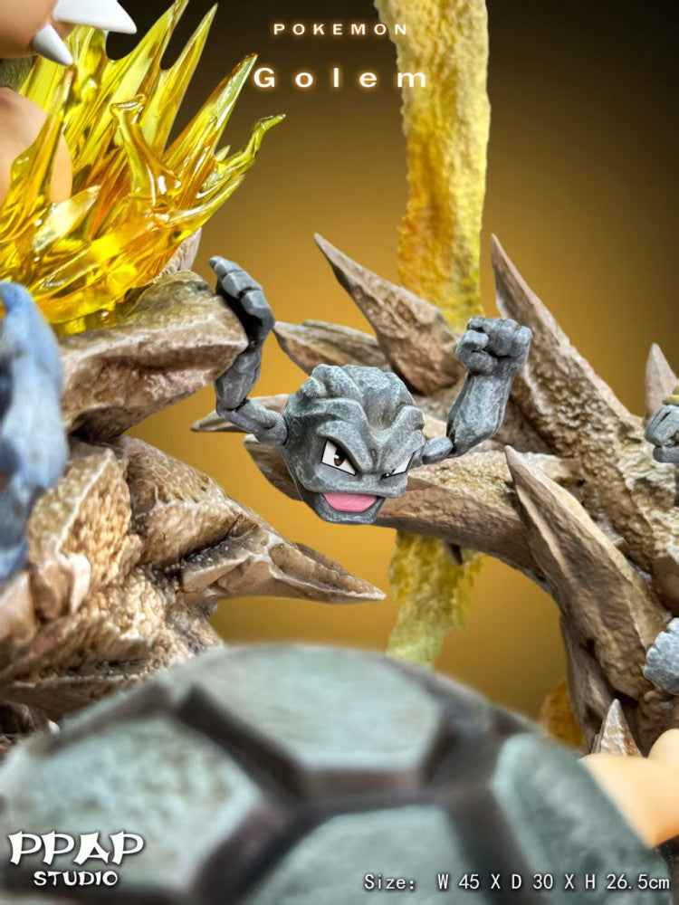 Pokémon PPAP Studio Golem Family Evolution Collection Resin Statue