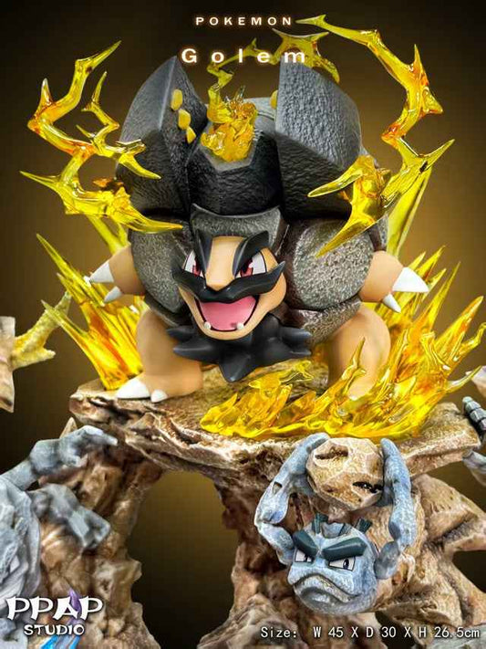 Pokémon PPAP Studio Golem Family Evolution Collection Resin Statue