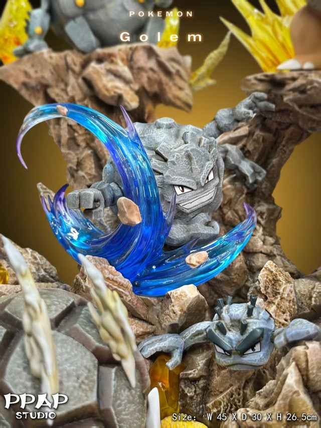 Pokémon PPAP Studio Golem Family Evolution Collection Resin Statue