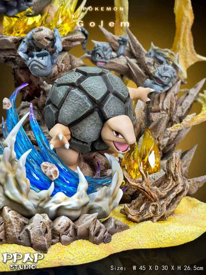 Pokémon PPAP Studio Golem Family Evolution Collection Resin Statue