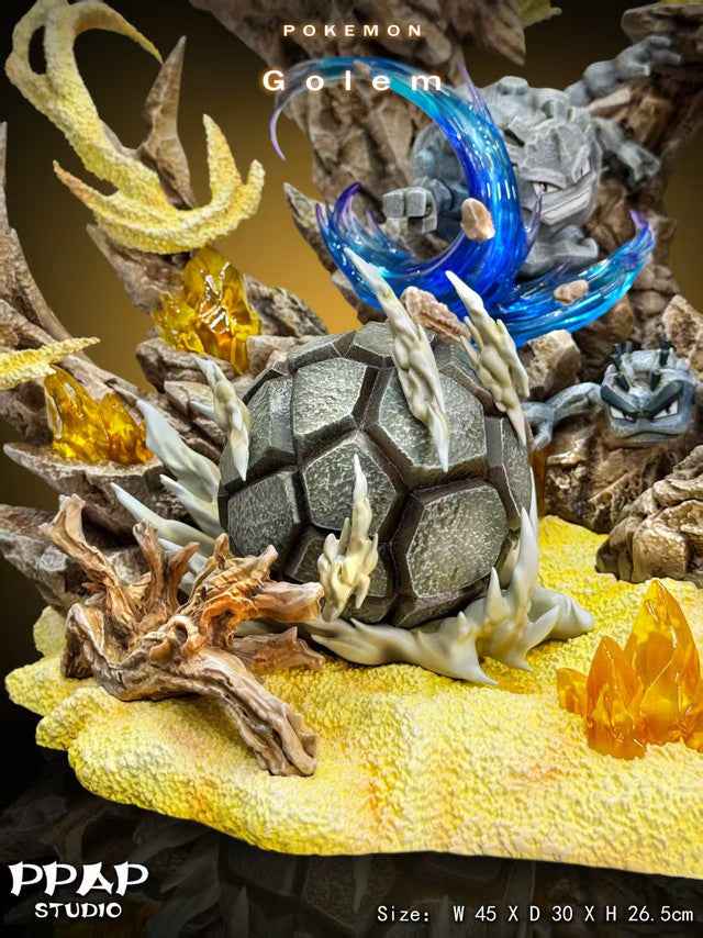 Pokémon PPAP Studio Golem Family Evolution Collection Resin Statue