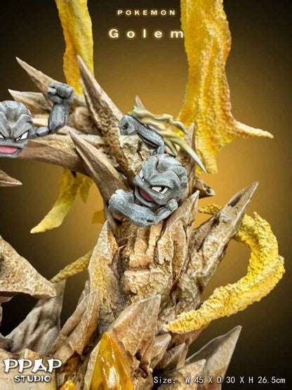 Pokémon PPAP Studio Golem Family Evolution Collection Resin Statue