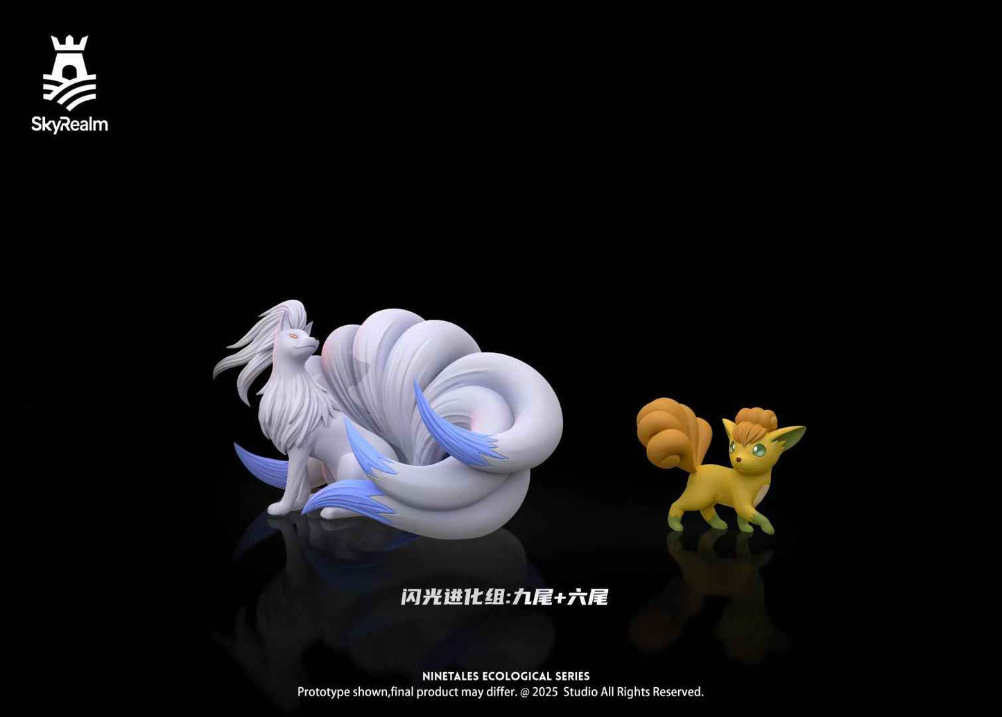 Pokémon SkyRealm Studio Ninetales Vulpix Evolution 1/20 Resin Statue