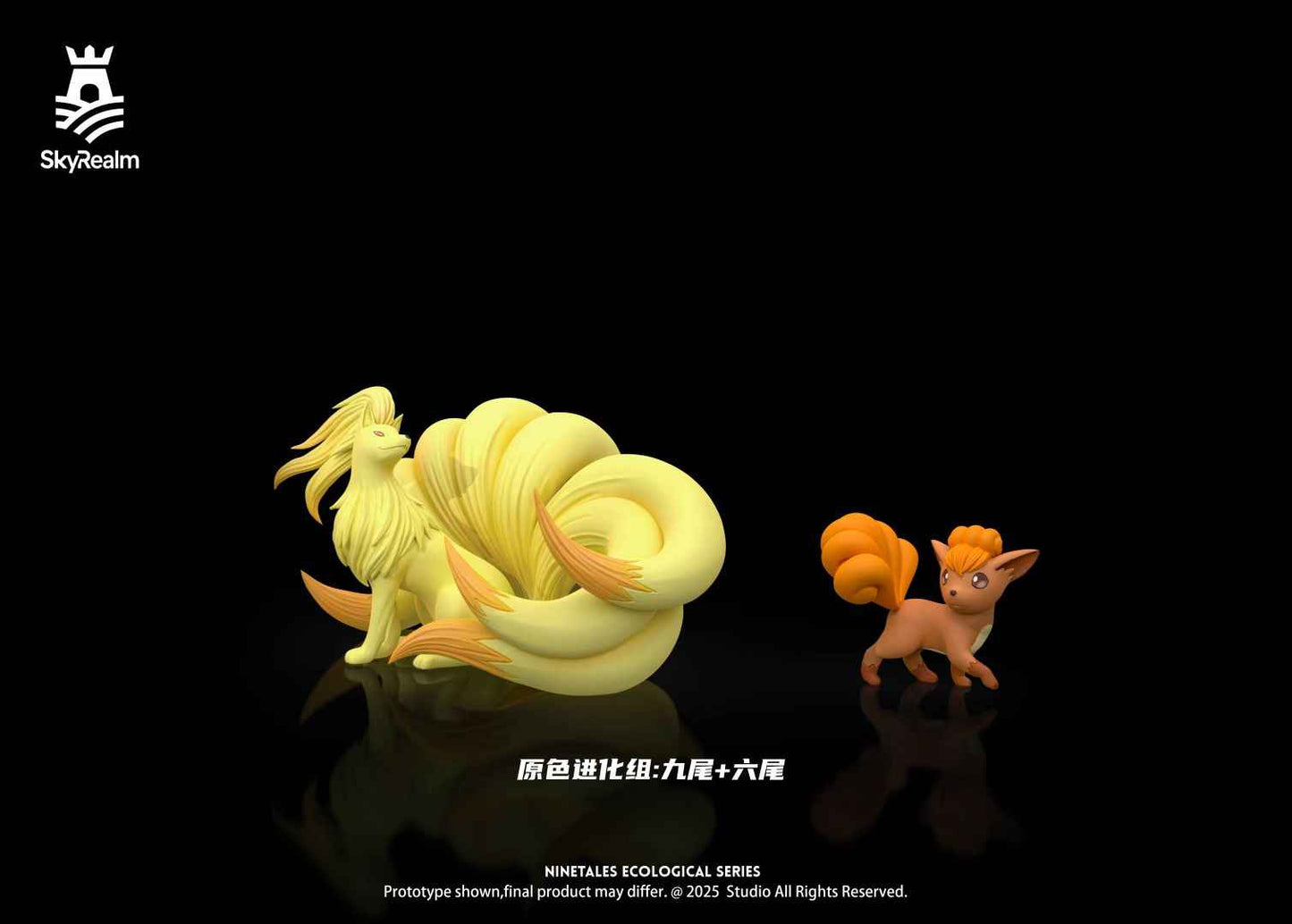 Pokémon SkyRealm Studio Ninetales Vulpix Evolution 1/20 Resin Statue