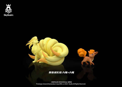 Pokémon SkyRealm Studio Ninetales Vulpix Evolution 1/20 Resin Statue