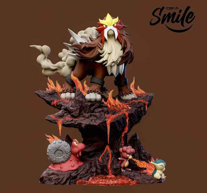 Pokémon Smile Studio Divine Beast Eco Entei Resin Statue